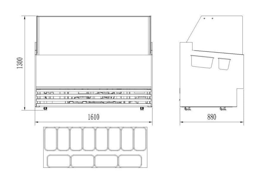 Combisteel - IS CREM DISPLAY BORNEO 12X5L - Billede 2