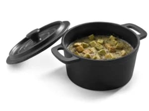 Mini kasserolle m. låg 140mm støbejern - Billede 2