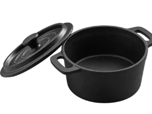 Mini kasserolle m. låg 140mm støbejern