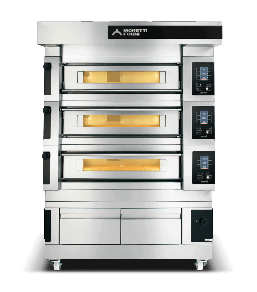 Moretti Forni - S100E, Pizzaovn MOD 3/L inkl. Varmeskab