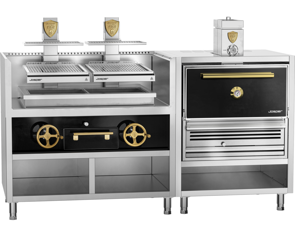 Josper Combo CVJ-50-2-1-PRO-M med HJX-PRO-M120 kulgrillovn og dobbelt Basque-grill