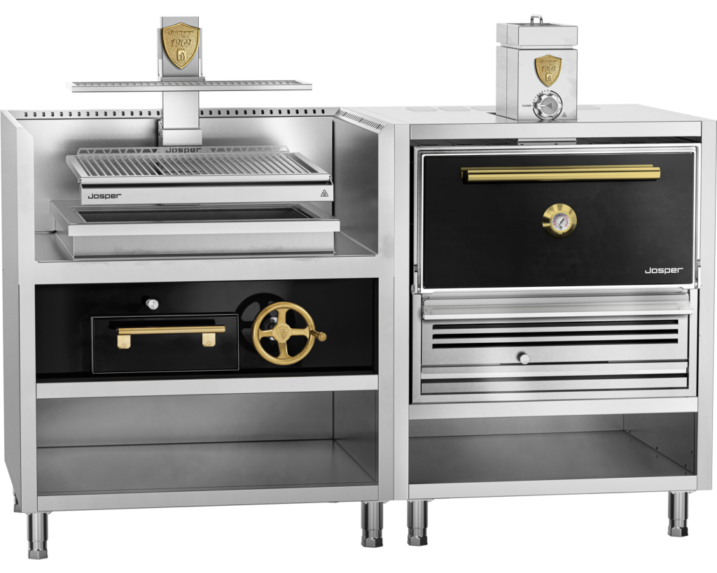 Josper CVJ-PRO-76-1-1-M Combo med kulgrillovn og åben baskisk grill