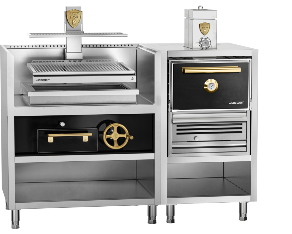Josper Combo CVJ-76-1-1-PRO-S med HJX-PRO-S80 kulgrillovn og PVJ-76 baskisk grill