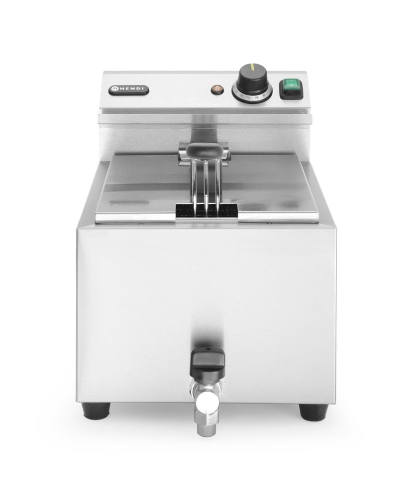 Profi Line Frituregryde med afløbsventil, 8 l, lys grå, 230V/3500W, 305x515x(H)350mm - Billede 3