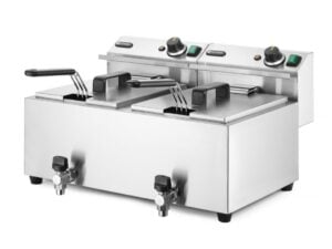 Friture Profi Line med afløbsventil, 2 × 8 l, 16L, 230V/7000W, 605x515x(H)350mm - Billede 4