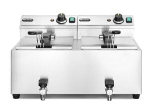 Friture Profi Line med afløbsventil, 2 × 8 l, 16L, 230V/7000W, 605x515x(H)350mm - Billede 2