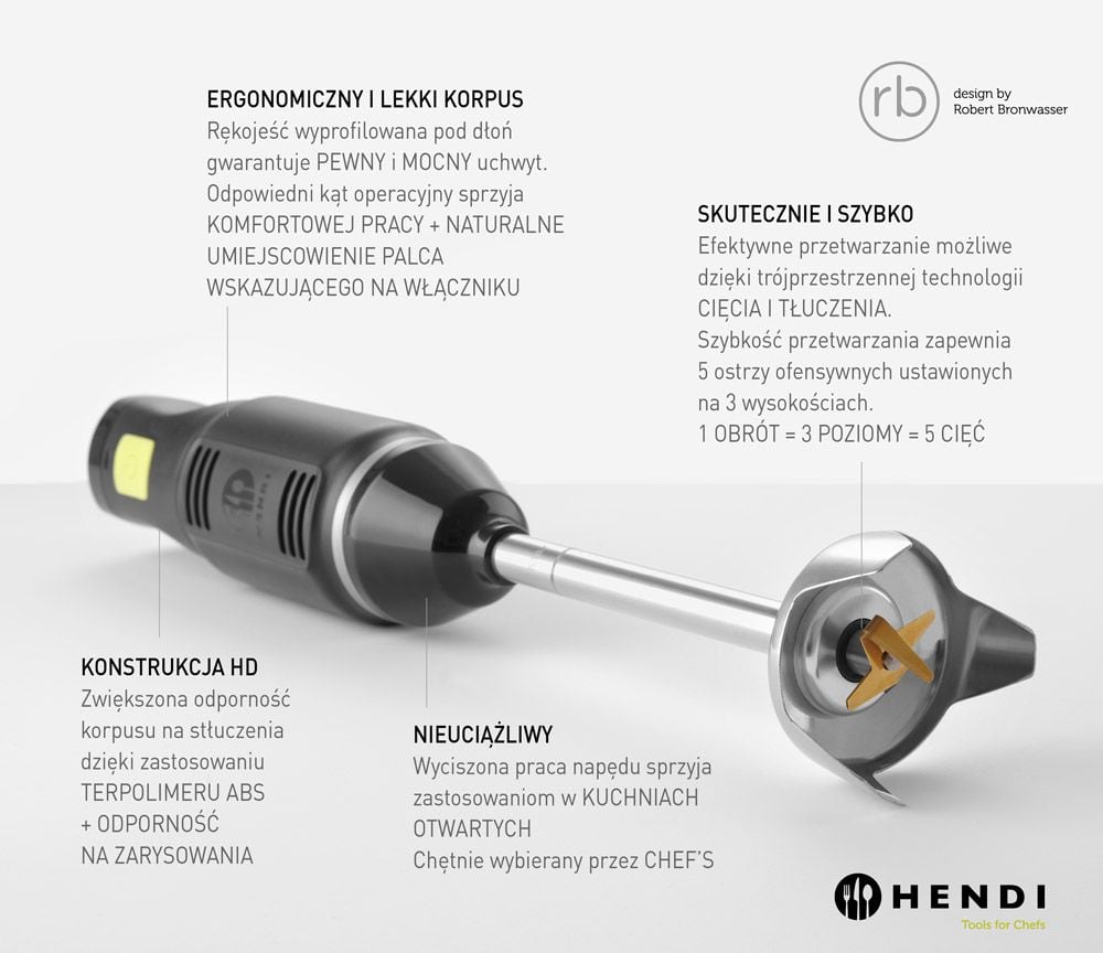 Hendi Blend stavblender, 220-240V/250W, ø71x(H)444mm - Billede 4