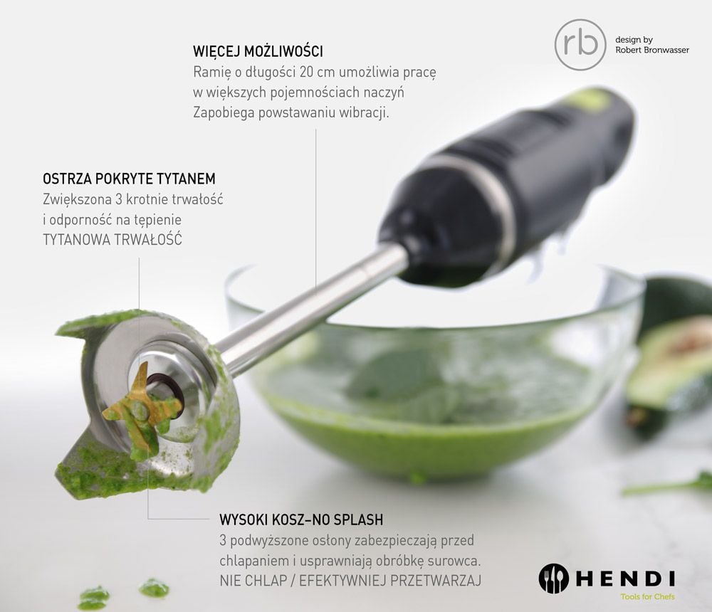 Hendi Blend stavblender, 220-240V/250W, ø71x(H)444mm - Billede 5
