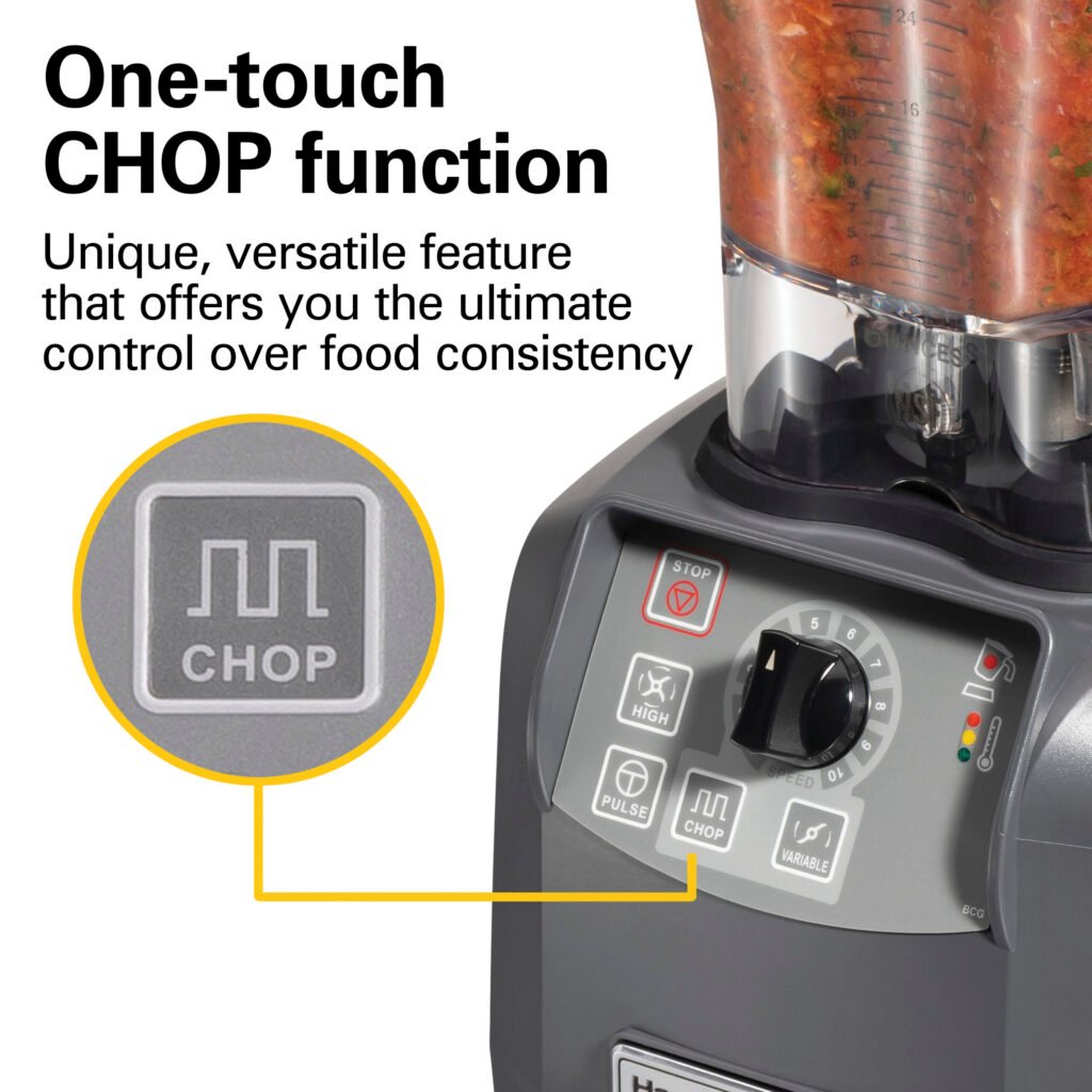 Hamilton Beach HBF600R-CE blender set fra siden
