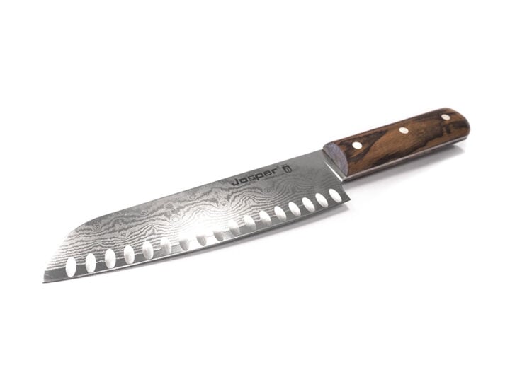 Josper Santoku-kniv 19 cm i damaskusstål med bocote-træskaft