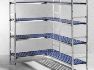 Aluminium opbevaringsreol til gn beholdere, 1120x355x(h)1685mm - Billede 3