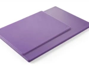 Skærebræt HACCP 450x300, lilla, 450x300mm, 2 stk. Begge sider er glatte og egnet til brug. - Billede 3