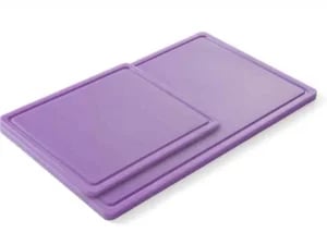 Skærebræt HACCP Gastronorm 1/1, lilla, 530x325mm, en side glat, anden side med rille. - Billede 2