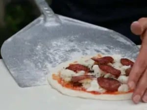 Pizzaspade, aluminium, glat, 32x30cm, 150cm skaft - Billede 2