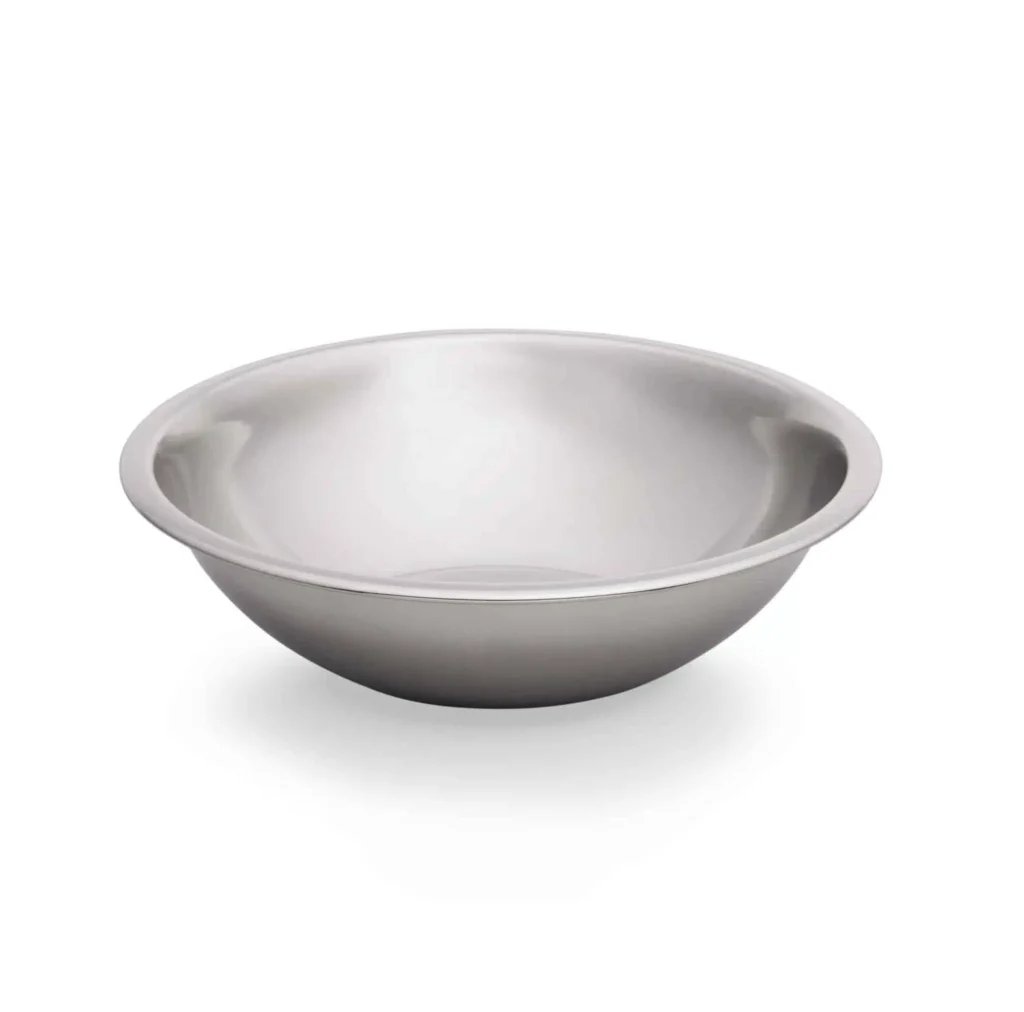***Skål, rundet side, CrNi, 1,0l, Ø20x6cm
