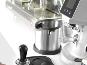 Justerbar kaffetamper i rustfrit stål og sort aluminium - Billede 5