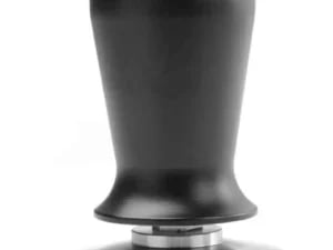 Justerbar kaffetamper i rustfrit stål og sort aluminium