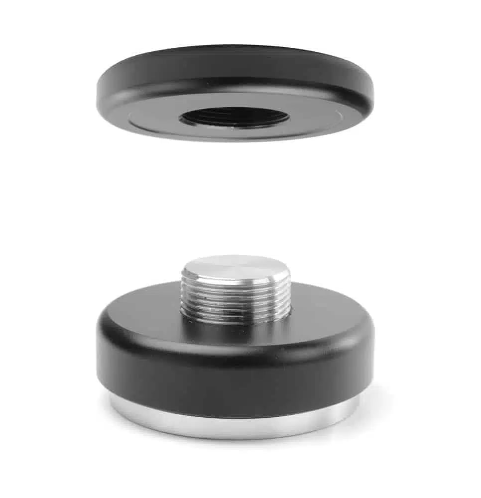 Justérbar kaffetamper, ø58x(h)35mm, silikone med plads til 2 portafiltre - Billede 2