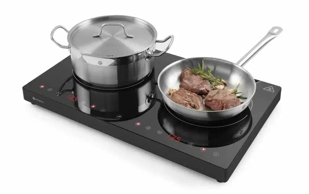 Kraftfuld dobbelt induktionskogeplade, 3500w, touch kontrol - Billede 4