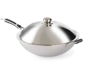 Professionel rustfri stål wok, induktionskompatibel