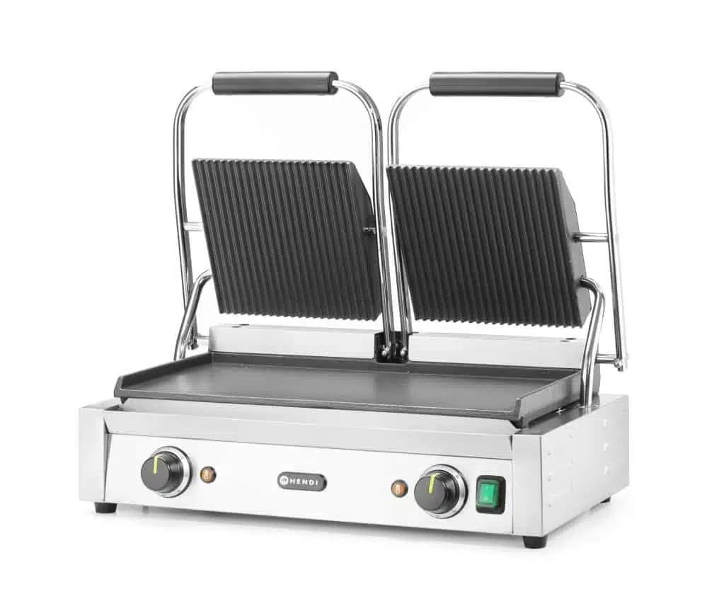 Dobbelt kontaktgrill med rillet top og glat bund, 230v/3600w - Billede 2