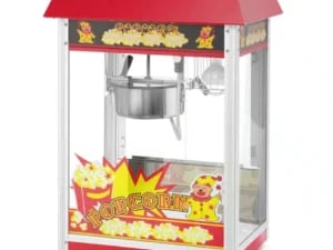 Popcornmaskine, sort, 230V/1500W, 560x420x(H)770mm, robust aluminiumsramme, glasdør, varmebestandige håndtag, belysning indeni, varmebund, cyklustid ca. 2 min. - Billede 6