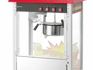 Popcornmaskine, sort, 230V/1500W, 560x420x(H)770mm, robust aluminiumsramme, glasdør, varmebestandige håndtag, belysning indeni, varmebund, cyklustid ca. 2 min. - Billede 7
