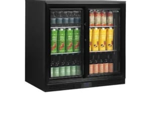 DB201S Backbar Køleskab med 182 liter og 2 Glasskydedøre - Billede 2