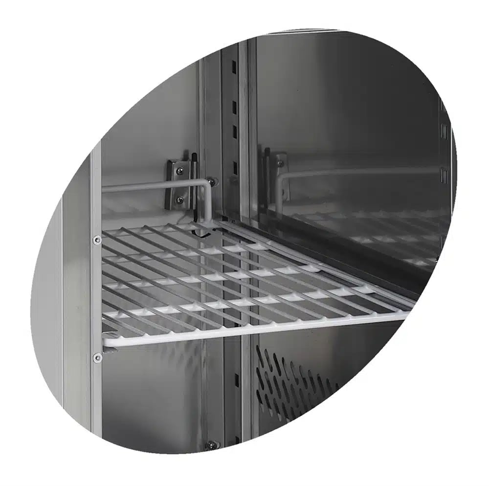 SA910BT Professionel Saladette Fryser i Rustfrit Stål, 230 Liter - Billede 2