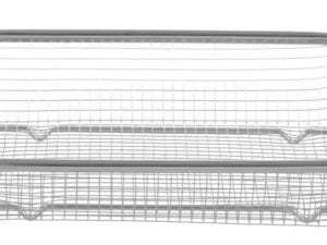 Sort serveringskurv, mat finish, 290x220x60mm