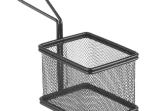 Miniature friturekurv i mat sort, 100x80x75mm - Billede 2