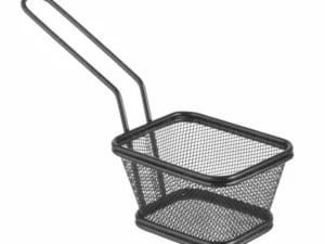 Sorte, stabelbare mini friturekurve, 105x90x60mm - Billede 2