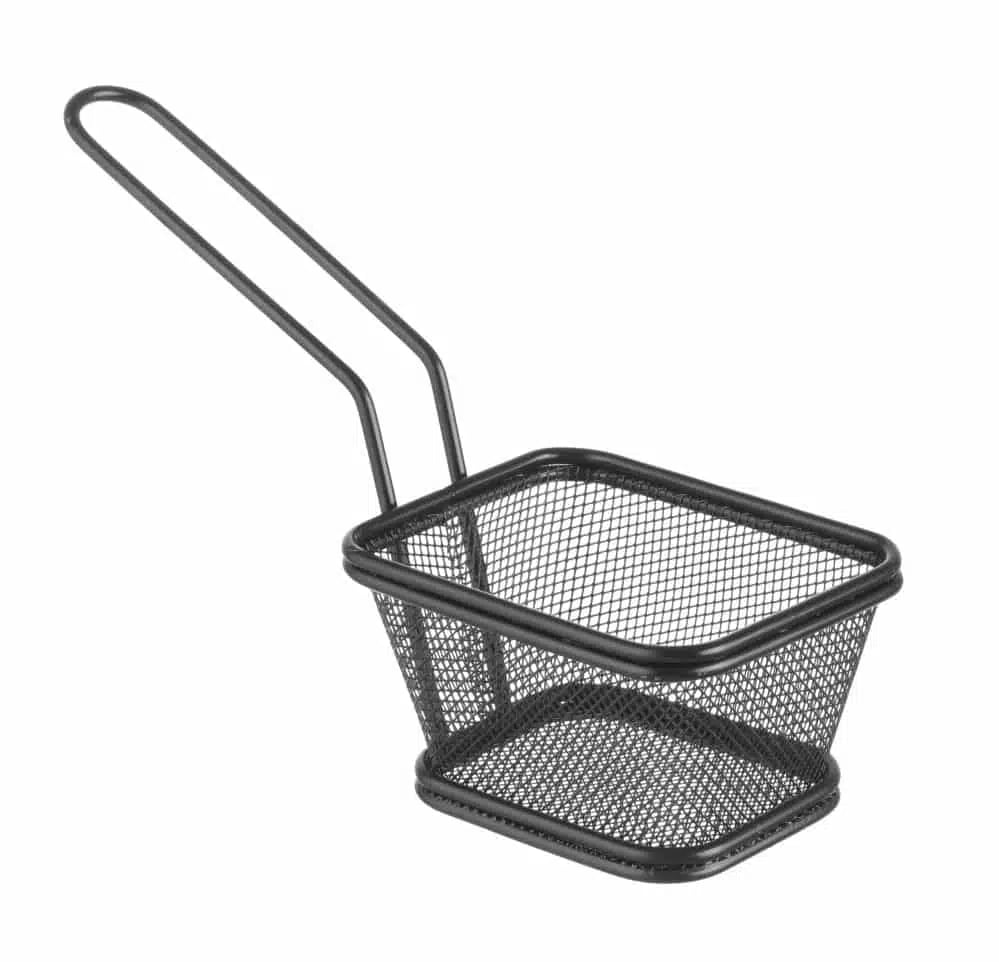 Sorte, stabelbare mini friturekurve, 105x90x60mm - Billede 2