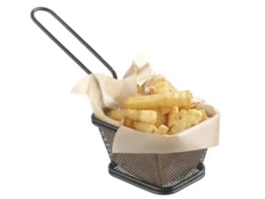 Sorte, stabelbare mini-friturekurve, 130x115x(h)80mm - ikke til madkontakt - Billede 4