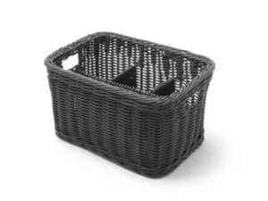 Sort bestikbakke, 260x180x150mm.