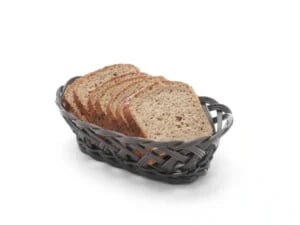 Firkantede kurve med flettede sider i sort, 190x190x80mm, polypropylen - Billede 5