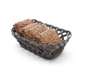 Firkantede kurve med flettede sider i sort, 190x190x80mm, polypropylen - Billede 6