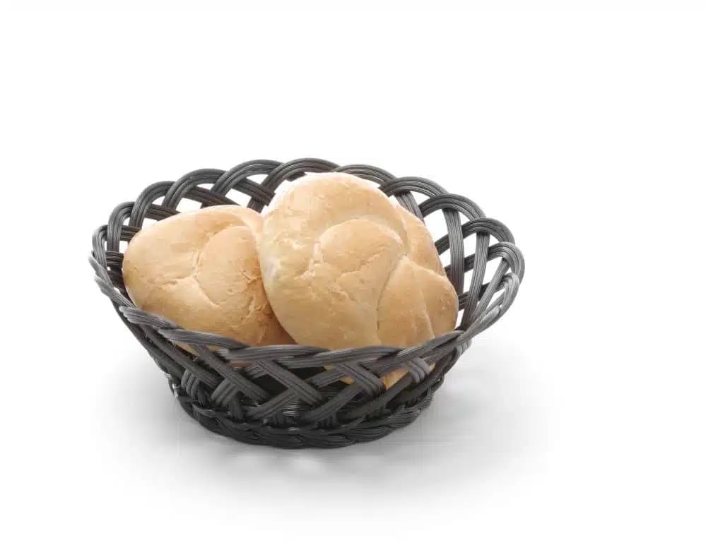 Firkantede kurve med flettede sider i sort, 190x190x80mm, polypropylen - Billede 4