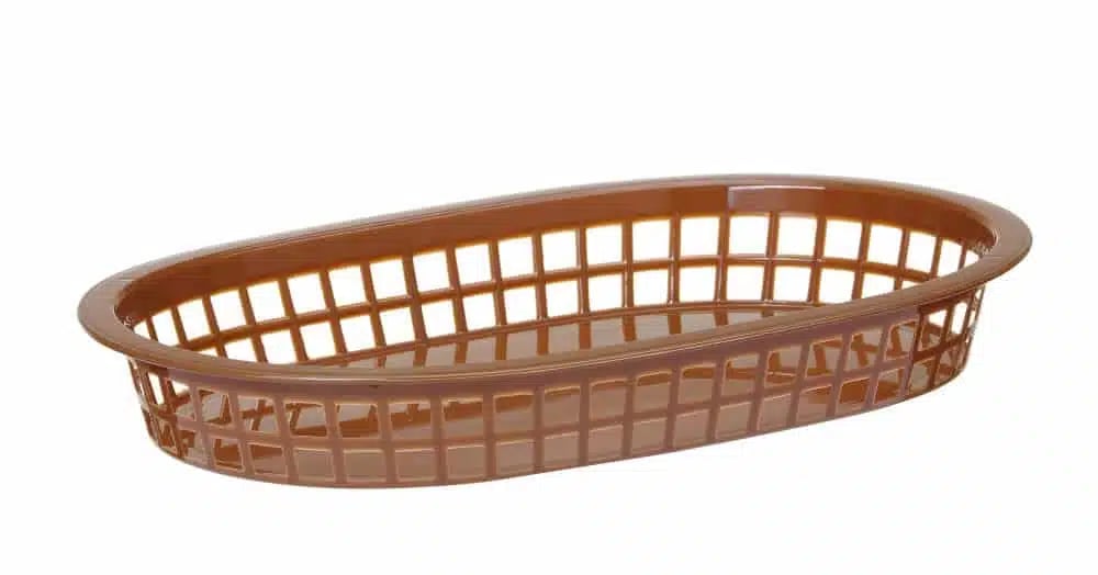 Sorte serveringskurve i fastfood-stil, 6 stk., 275x175x(h)38mm, polyrattan - Billede 8