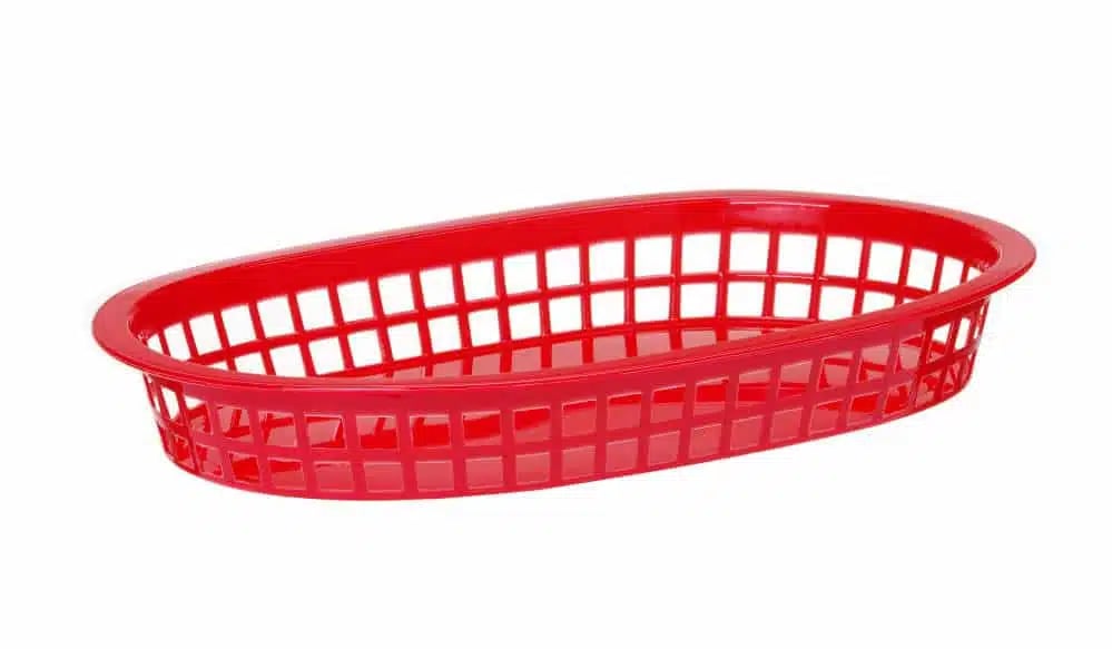 Sorte serveringskurve i fastfood-stil, 6 stk., 275x175x(h)38mm, polyrattan - Billede 9