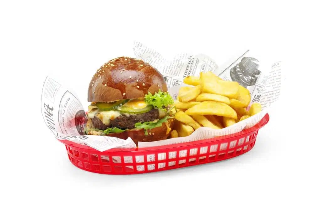 Sorte serveringskurve i fastfood-stil, 6 stk., 275x175x(h)38mm, polyrattan - Billede 6