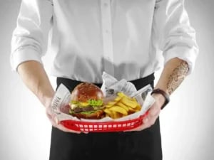 Sorte serveringskurve i fastfood-stil, 6 stk., 275x175x(h)38mm, polyrattan - Billede 7