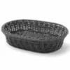 Sort oval brødkurv, 320x230x70mm