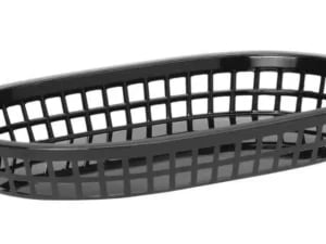 Sorte serveringskurve i fastfood-stil, 6 stk., 275x175x(h)38mm, polyrattan - Billede 3