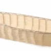 Oval brødkurv med rustfrit stålramme, 375x140x70mm, flere farver