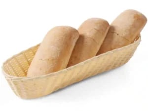 Oval brødkurv med rustfrit stålramme, 375x140x70mm, flere farver - Billede 2