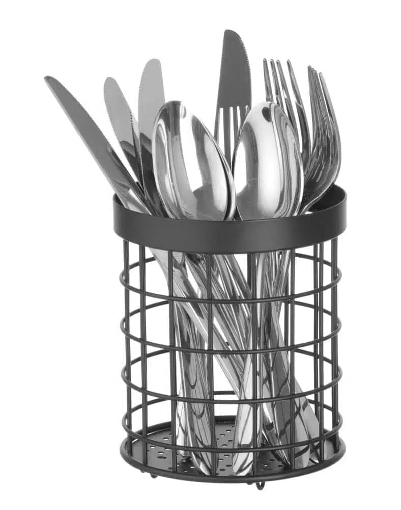 Sort bestikkurv, ø120x(h)150mm, mat finish - Billede 2