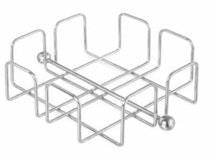 Servietholder i holdbart bomuld, 190x190x65mm, grå/beige eller grå/mørkeblå