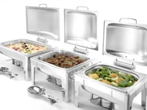 Chafing dish i satin finish, 9 l, med aftageligt låg - Billede 7