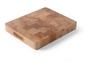 Skærebræt, GN 1/2, Gummitræ, 265x325x(H)45mm, med håndtag